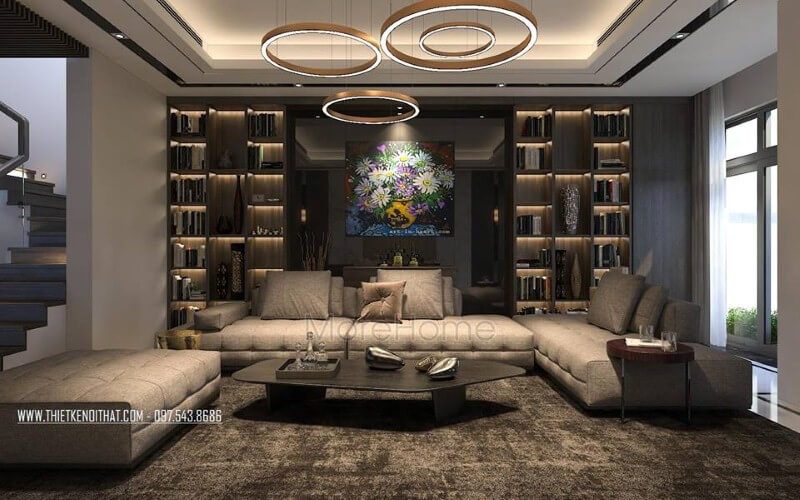 Tranh treo tường canvas để tạo nên sự sang trọng và hiện đại cho phòng khách biệt thự và nhà phố.